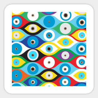 Colorful Evil Eye protection pattern Sticker